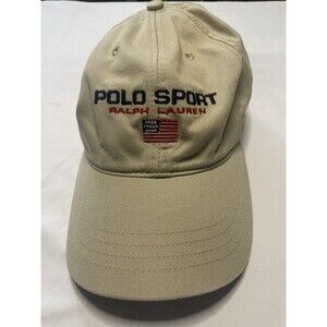 Vtg 90s Polo Sport Ralph Lauren Flag Hat Cap Adjustable